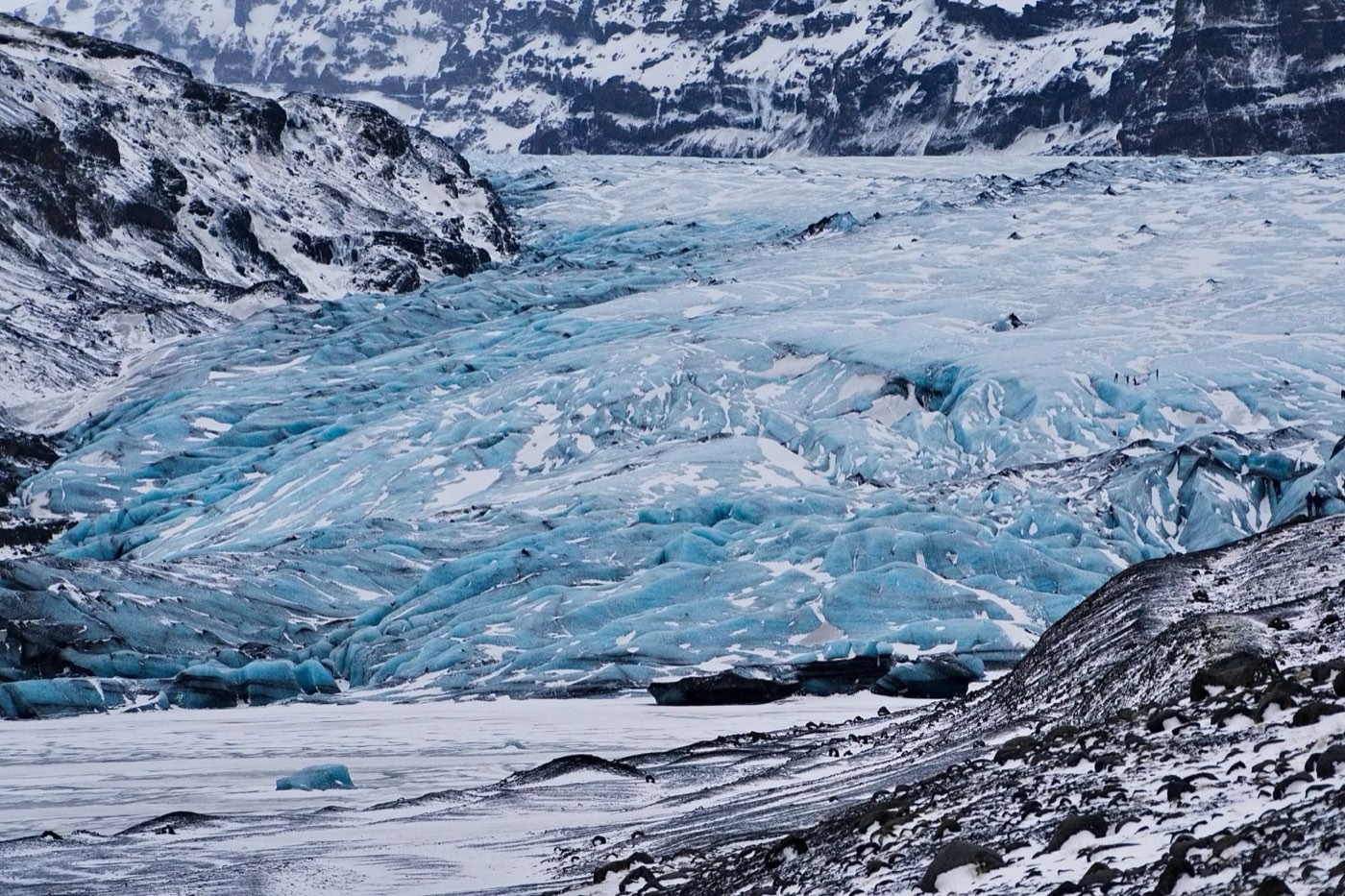 Jęzor lodowca Sólheimajökull