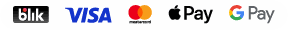 Metody płatności: BLIK, Visa, Mastercard, Apple Pay, Google Pay